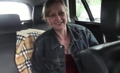 Busty czech MILF fucks hard with horny taxi driver