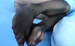 Beautiful Pantyhose And Feet Close Up