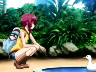 Captive hentai shemale gets shoved dildo into her ass
