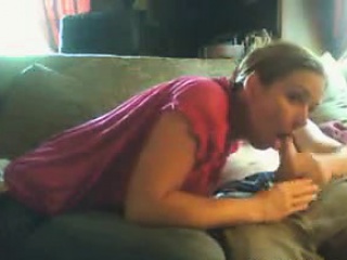 Russian Giving Her Husband A Blowjob
