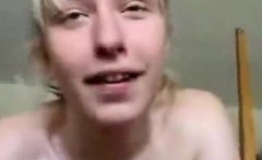 Horny Naked Chick Gets Cum Facial