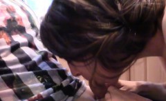 Two Pretty Brunette Besties Threesome In The Kitchen