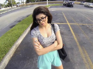 Ava started sucking cock at the parking lot
