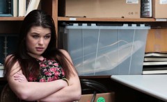 Petite teen suspected and fucked by a mall cops big cock