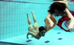 Two Underwater Girls Loving Eachother