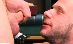 Shoplifting Stud Takes Cock Up His Ass And Down His Throat