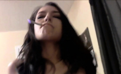 Brunette Amateur smoking fetish