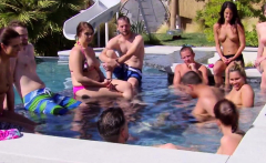 Chubby Couple Joins Other Swingers In The Pool For Hot Fun