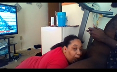 Amateur Black BBW blowjob