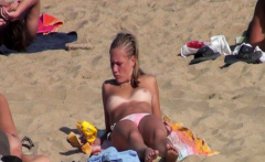 Voyeur on public beach sex