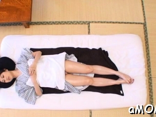 Carnal oriental milf plays hard with weenie in show