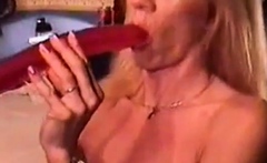 Biggest dildo deepthroat ever