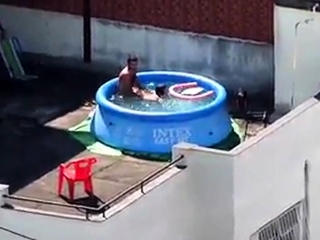 Hidden cam fucking on the roof