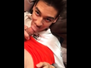 His first cock in his mouth