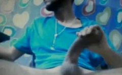 Huge Cock Latin Shoots A Heavy Cum Load