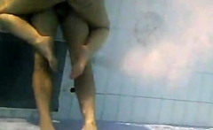 Couples Amateur Sex Fun Into Public Pool