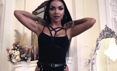 Sanktor - Adorable babe in black lingerie dancing