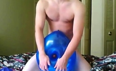 Blue Geo Balloon Humping Fuck Cum