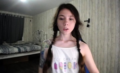 Shy brunette homemade amateur webcam teen