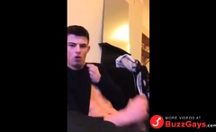 Cute Guy Jerks His Big Cock Off