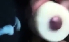 Buddies Using A Cock Sleeve Together With Nice Cumshots