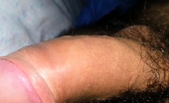 Process erection of my cock in the bed (22 year old)