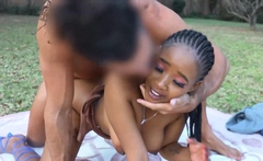 Beautiful Black Babe Interracial Hard Fuck