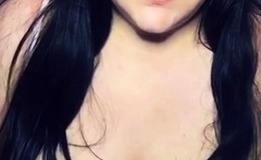 Big boob brunette masturbates on webcam