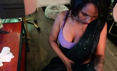 Naked Indian Maid Cleans The Toilet And Shower
