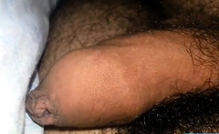 Process erection of my cock in the bed (22 year old)