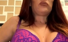 Great Big Boobs On Masturbating Redhead