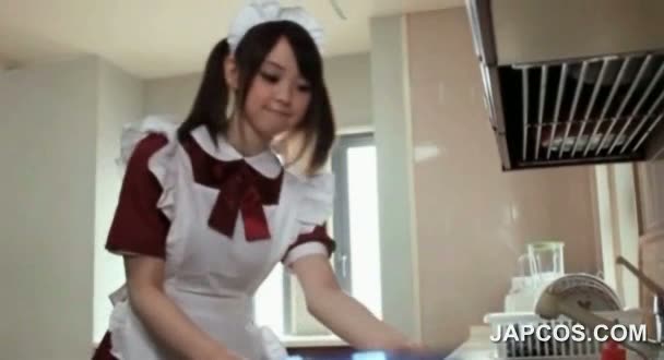 Asian Teen Maid Doing The Cleaning Shows Butt Upskirt at Nuvid