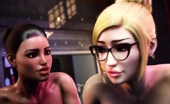 Foxy 3d Superwoman Bounces Up And Down On A Cock