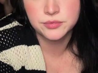 Amateur busty brunette masturbates and does hand job