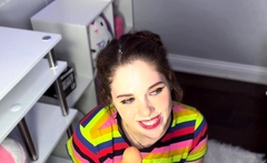 Jessy funny amateur teen brunette toying