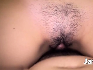 Sexy Asian woman with thick knockers gives blowjob and gets