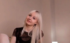 Curly Blonde Teen Records Solo Dildo Masturbation More at