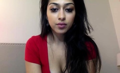 Cute amateur brunette naughty in solo jerking show on camera