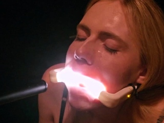 Rebel Rhyder plays with frozen cum