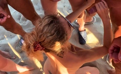 Hot blondes wild group sex