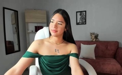 Cute curly brunette solo webcam masturbation