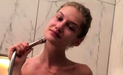 Small Tit Blonde Is Fucked In The Shower