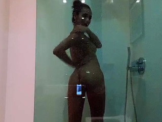 Amateur striptease and Solo masturbation