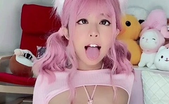 Amateur webcam slut shows tit on cam