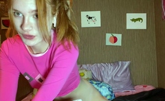 Small titted teen from EU masturbating