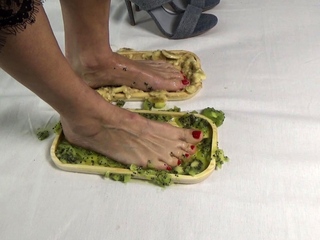I trample fruits with my beautiful feet