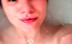 Beautiful Brunette Big Boobs Rides Fake Cock