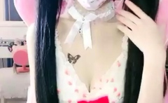 Small titted Briana toying herself poolside