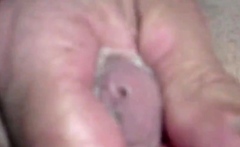 Twink's Webcam Handjob: Small Cock, Big Condom Fun
