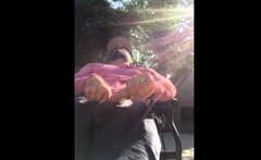Outdoor Masturbation: He Strokes It in the Garden